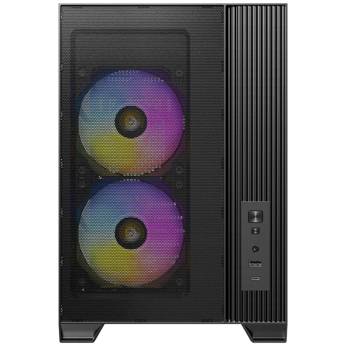 Antec FLUX M Mini Tower PC Case – 6 Fans, USB-C, Tempered Glass