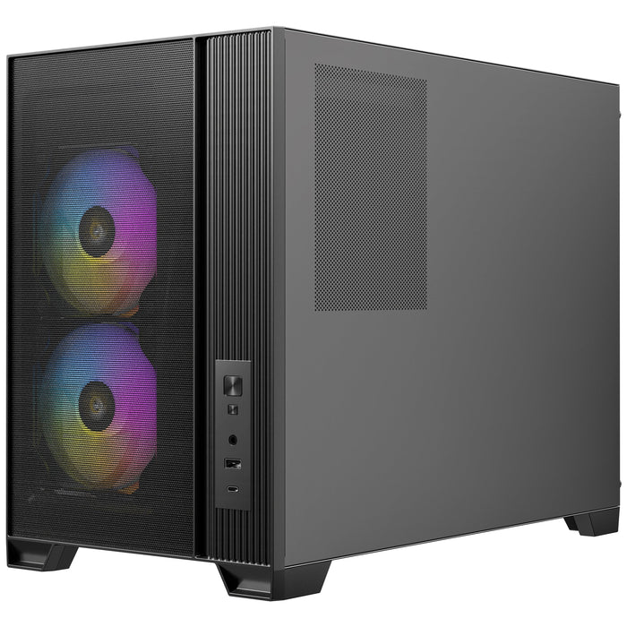 Antec FLUX M Mini Tower PC Case – 6 Fans, USB-C, Tempered Glass