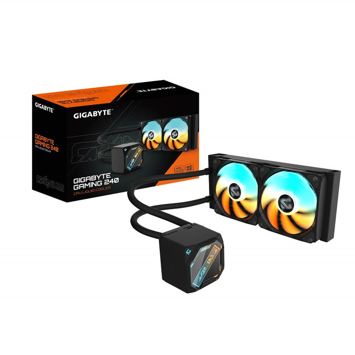 GIGABYTE Gaming 240 AIO Liquid CPU Cooler - 240mm ARGB, Teflon Tubing
