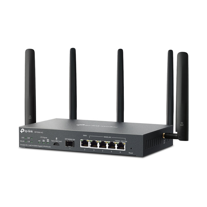 TP-Link Omada ER706W-4G AX3000 Wi-Fi 6 4G+ VPN Router – Gigabit