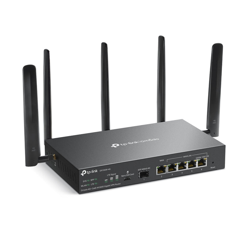 TP-Link Omada ER706W-4G AX3000 Wi-Fi 6 4G+ VPN Router – Gigabit - IT Supplies Ltd