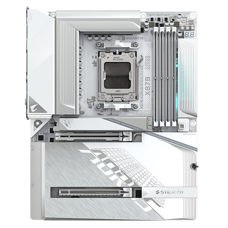 Gigabyte X870 AORUS STEALTH ICE AMD AM5 ATX Motherboard DDR5