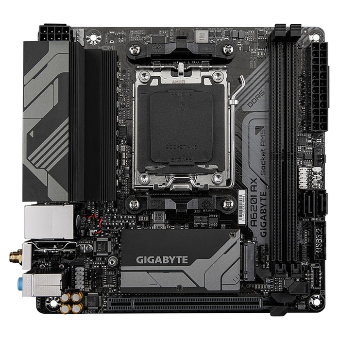 Gigabyte A620I AX Mini-ITX AMD AM5 Motherboard – DDR5, Wi-Fi 6E, 2.5GbE