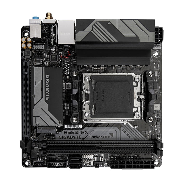 Gigabyte A620I AX Mini-ITX AMD AM5 Motherboard – DDR5, Wi-Fi 6E, 2.5GbE