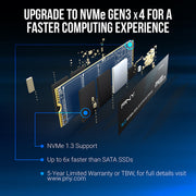 PNY CS1030 250GB NVMe SSD - PCIe Gen3 x4, 2500MB/s Read - IT Supplies Ltd