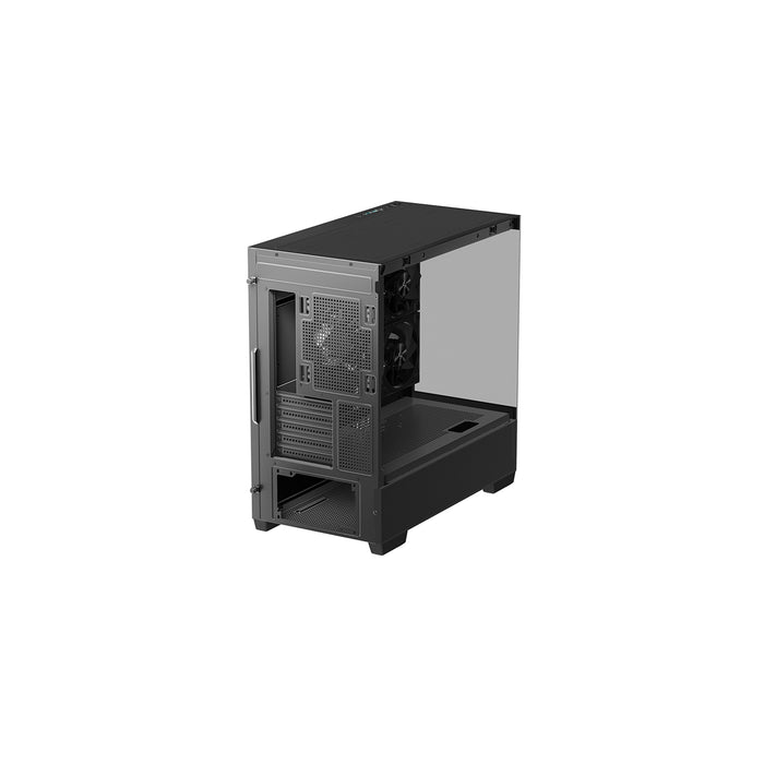DeepCool CG380 3F Black Micro-ATX Case – ARGB Fans, Panoramic Glass