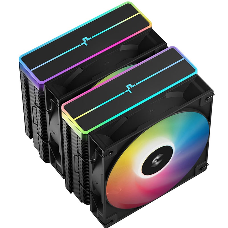 DeepCool AG620 BK ARGB V2 Dual-Tower CPU Air Cooler 120mm Fans - IT Supplies Ltd