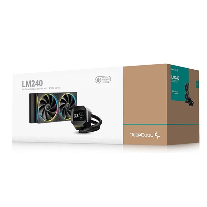 DeepCool LM240 240mm AIO Liquid CPU Cooler with 2.4" IPS Display - IT Supplies Ltd
