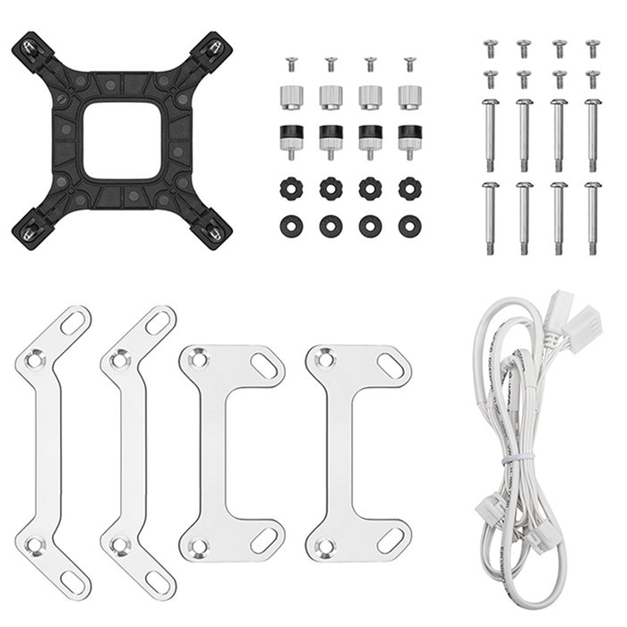 DeepCool LM240 White 240mm Liquid CPU Cooler with 2.4" IPS Display