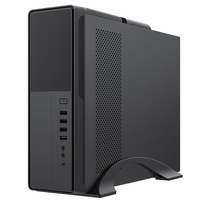 CiT S014C Slim Micro ATX Case with 300W PSU – USB Type-C, Compact