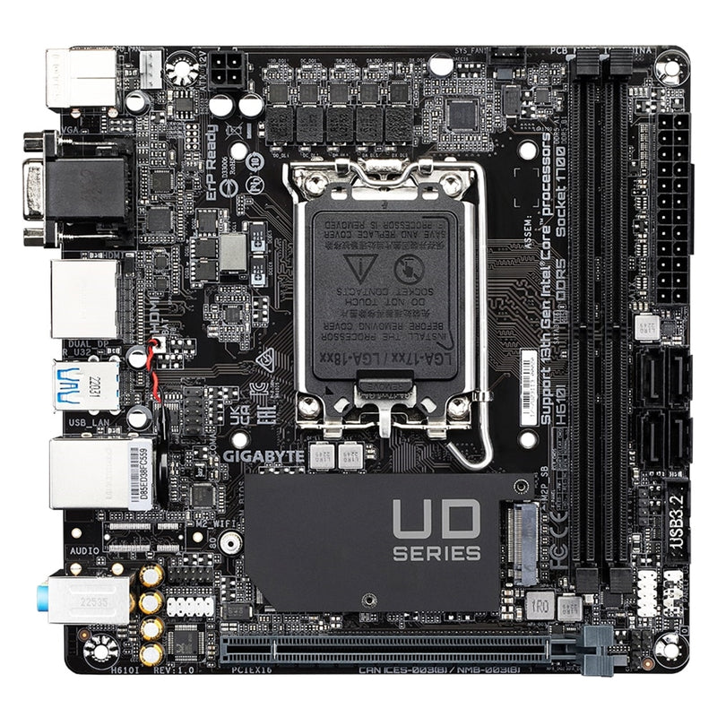Gigabyte H610I Mini-ITX Intel 1700 Motherboard DDR5 M.2 HDMI DP
