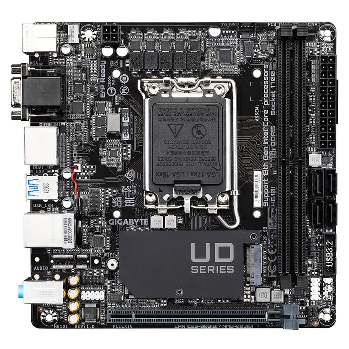 Gigabyte H610I Mini-ITX Intel 1700 Motherboard DDR5 M.2 HDMI DP