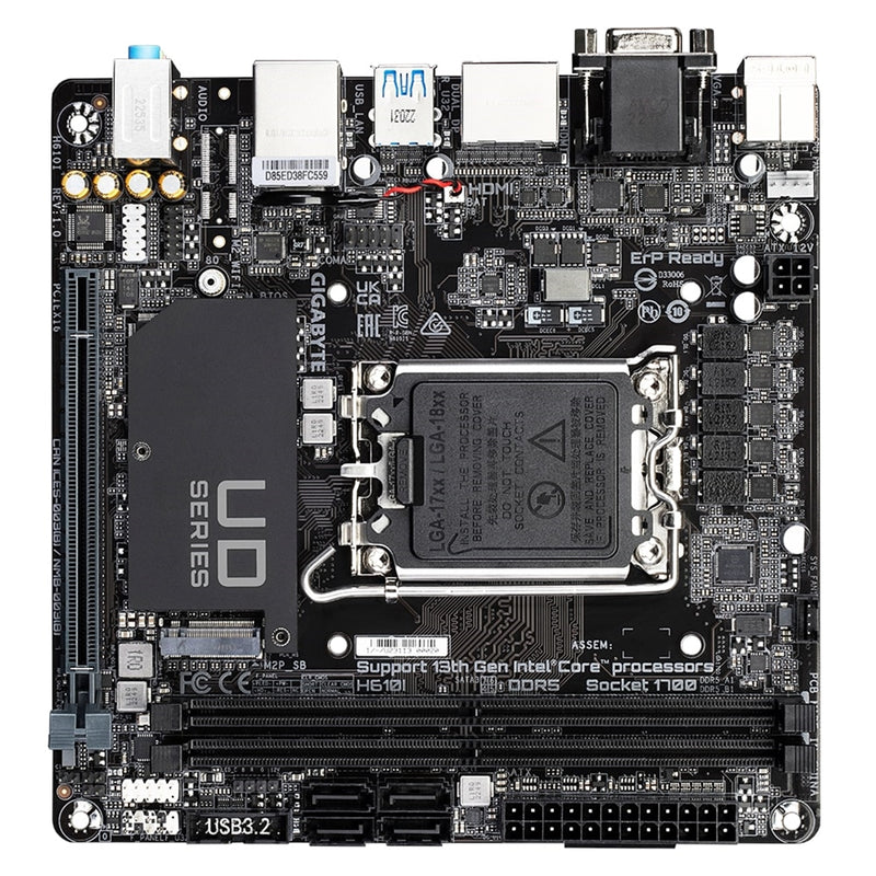 Gigabyte H610I Mini-ITX Intel 1700 Motherboard DDR5 M.2 HDMI DP