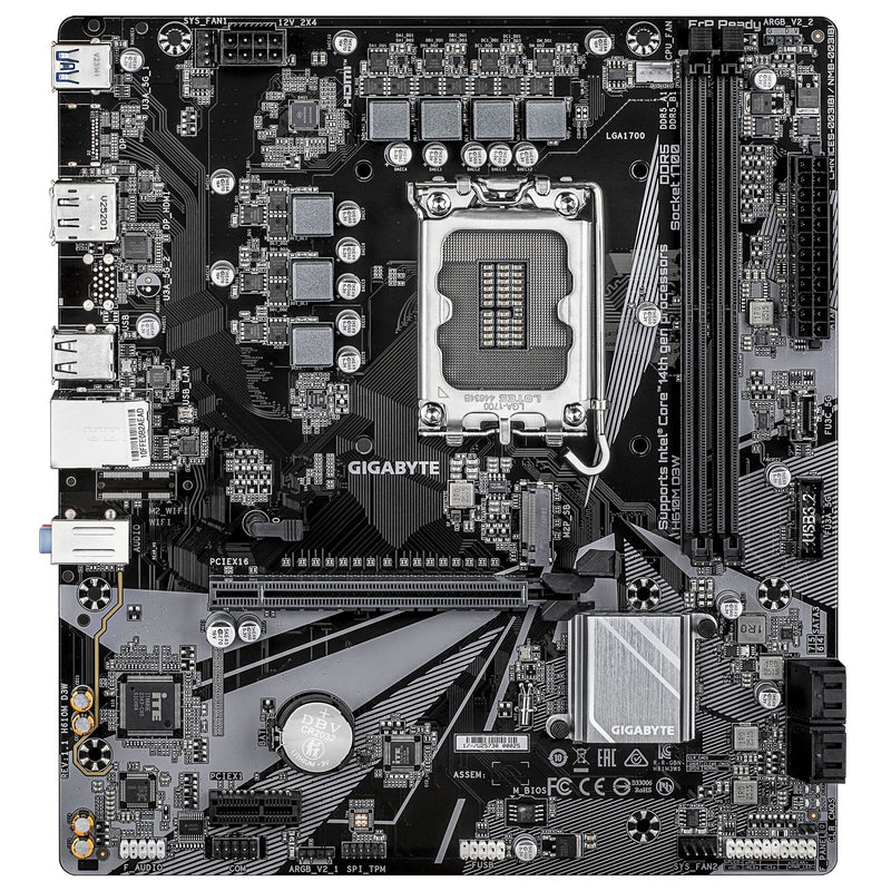 Gigabyte H610M D3W (Rev. 1.1) Motherboard – Intel LGA1700, DDR5, Micro-ATX