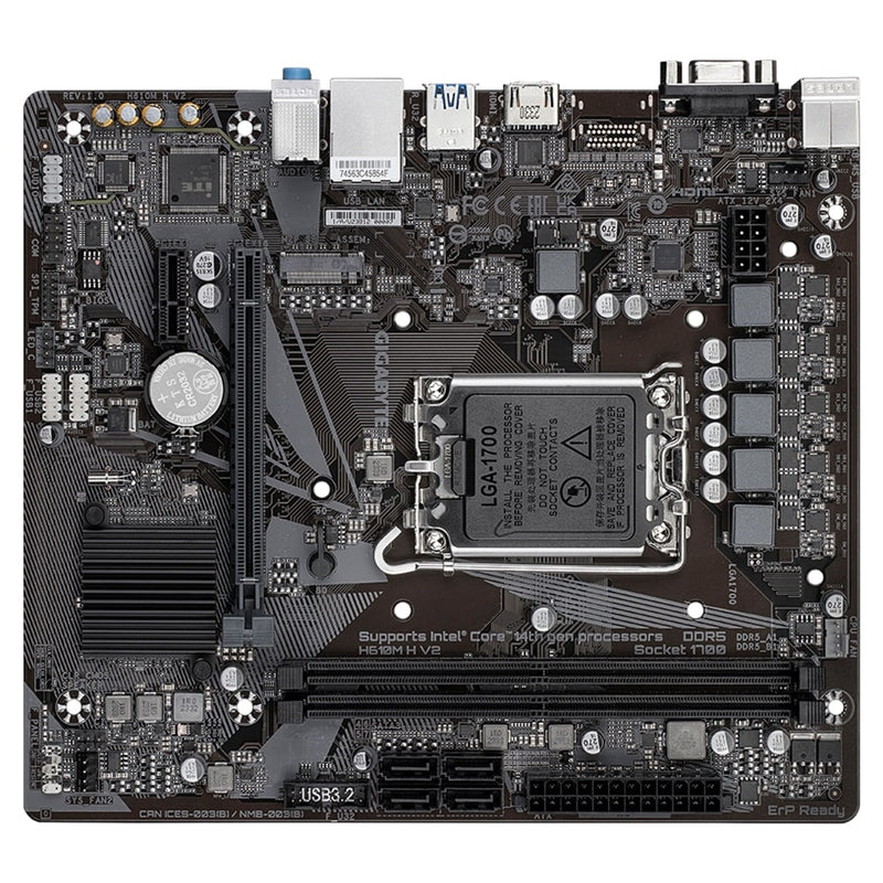 Gigabyte H610M H V2 Micro-ATX Intel 1700 DDR5 Motherboard