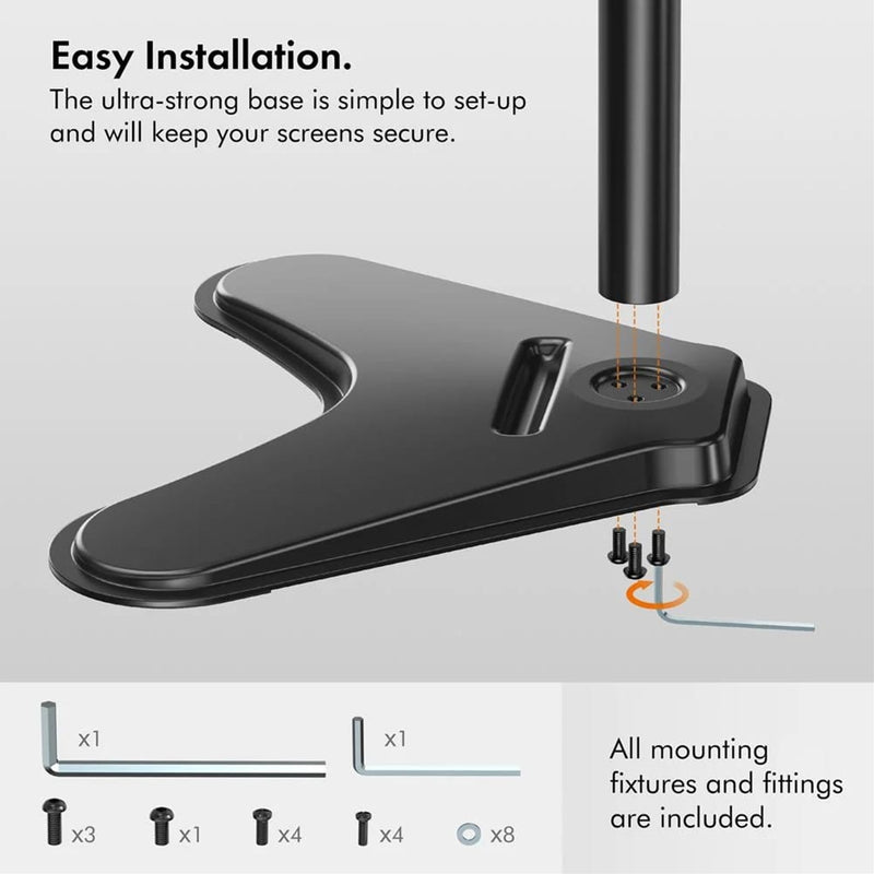 VonHaus Single Monitor Mount & Stand 13–32″ VESA 75/100 Black