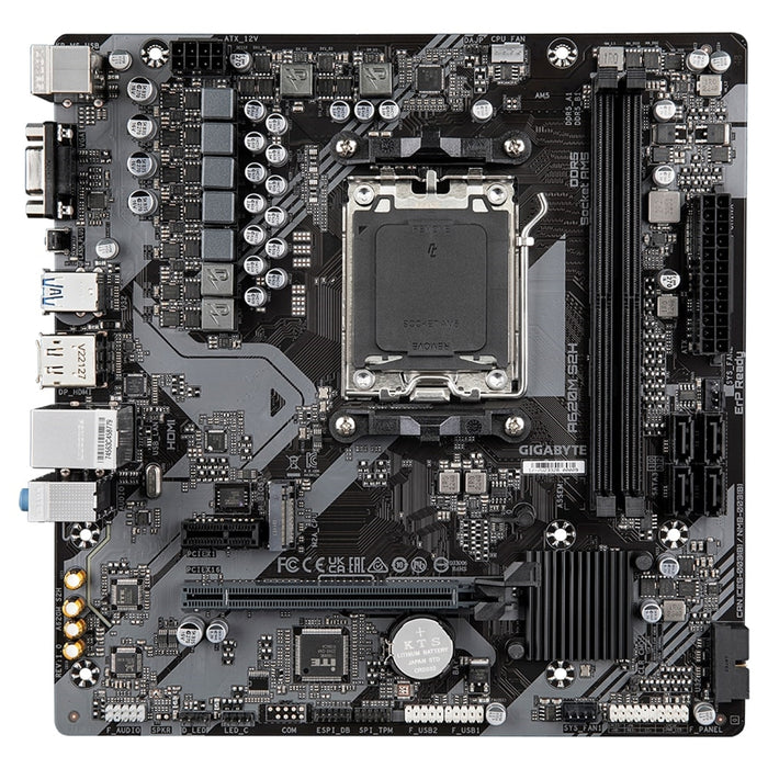 Gigabyte A620M S2H AM5 Micro-ATX Motherboard – 2x DDR5, 1x M.2, GbE LAN