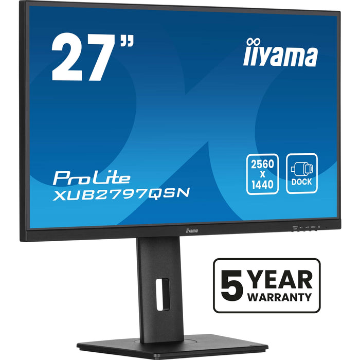 iiyama ProLite XUB2797QSN-B2 27" QHD USB-C Dock Monitor 100Hz