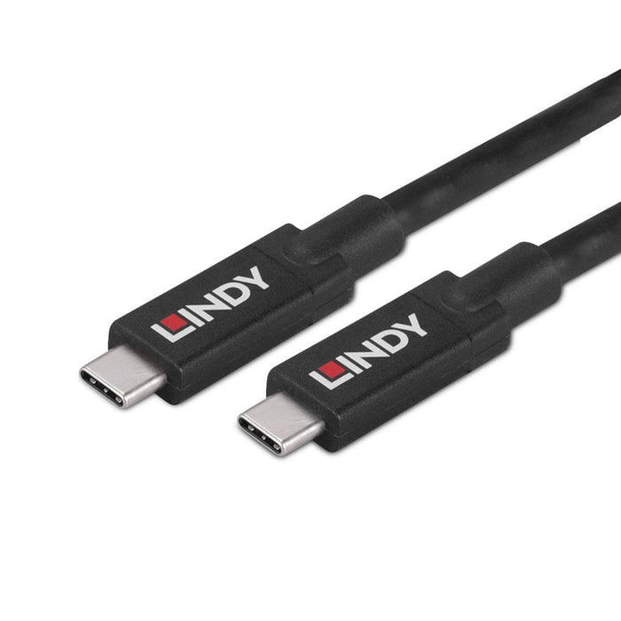 LINDY 43308 5m Active USB-C Cable 10Gbps 60W 8K DisplayPort