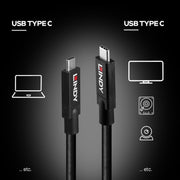 LINDY 43308 5m Active USB-C Cable 10Gbps 60W 8K DisplayPort - IT Supplies Ltd