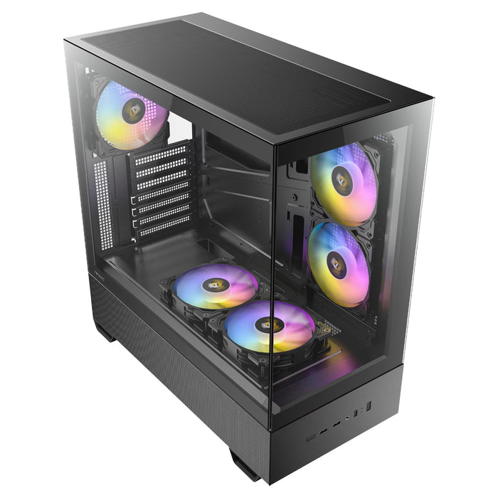 Antec CX705 ARGB Mid Tower Gaming Case Panoramic Glass USB-C - IT Supplies Ltd