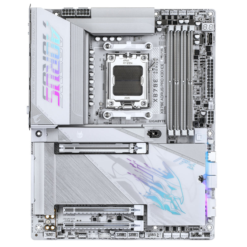 Gigabyte X870E AORUS PRO X3D ICE AM5 WiFi 7 USB4 Motherboard