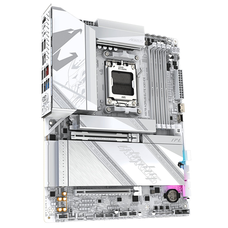 Gigabyte X870 AORUS ELITE X3D ICE AM5 ATX WiFi 7 DDR5 Motherboard