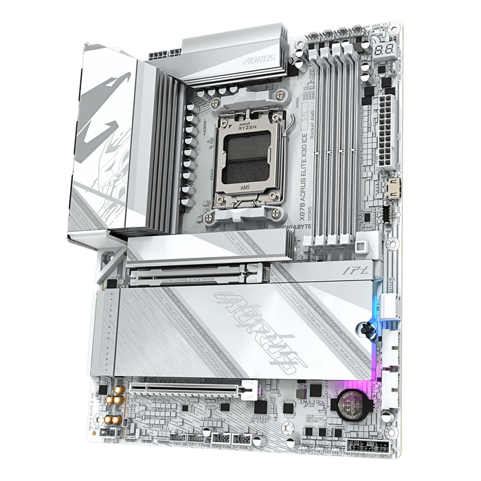 Gigabyte X870 AORUS ELITE X3D ICE AM5 ATX WiFi 7 DDR5 Motherboard
