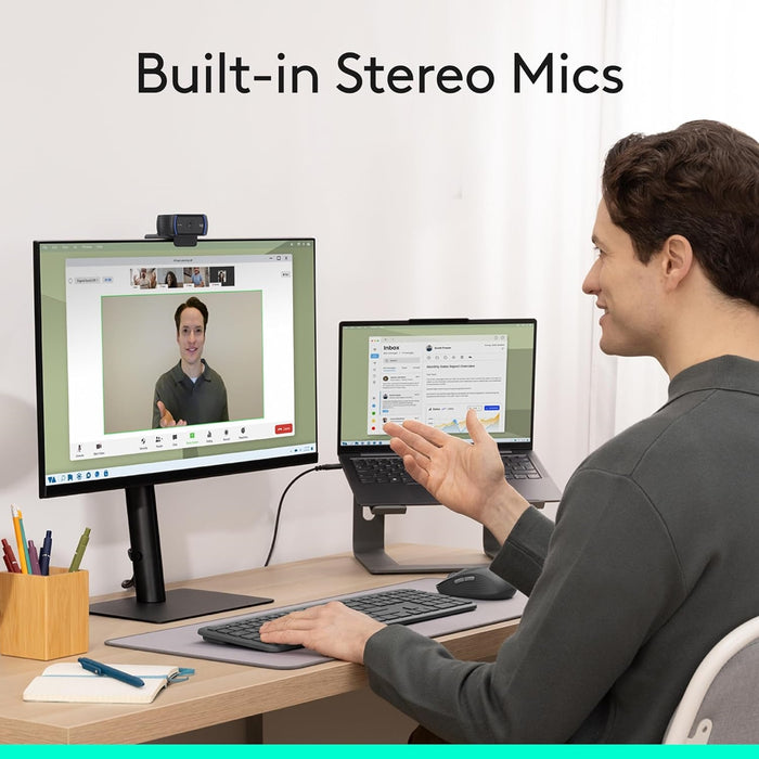 Logitech C920S HD Pro Webcam 1080p Privacy Shutter Stereo Mic