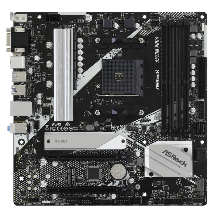 ASRock A520M Pro4 AM4 Micro-ATX DDR4 Motherboard