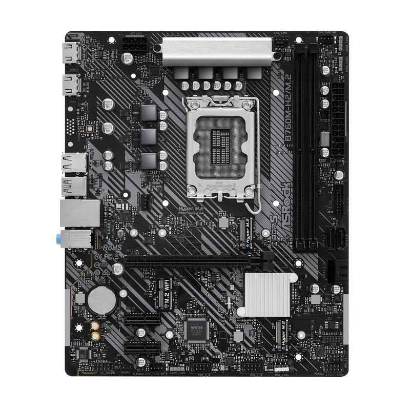 ASRock B760M-H2/M.2 Intel LGA1700 DDR5 Micro-ATX Motherboard