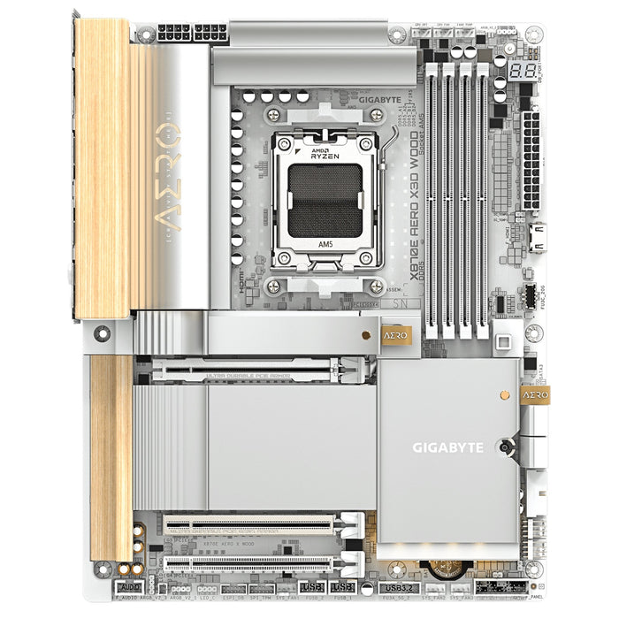 Gigabyte X870E AERO X3D WOOD AM5 WiFi 7 ATX Motherboard