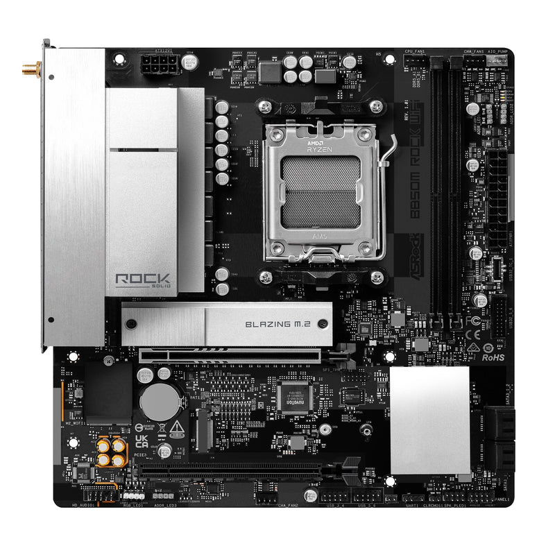 ASRock B850M Rock WiFi AM5 DDR5 mATX Motherboard WiFi 6E