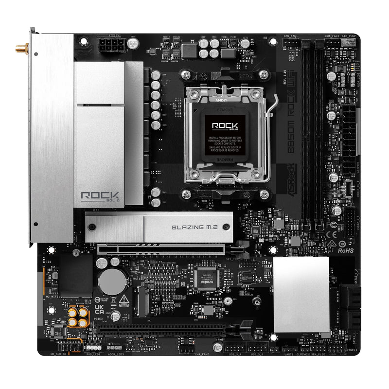 ASRock B850M Rock WiFi AM5 DDR5 mATX Motherboard WiFi 6E