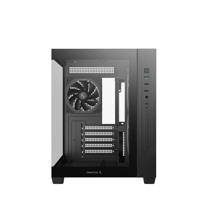 DeepCool CG330 3F ARGB Micro-ATX Dual Chamber Case Black