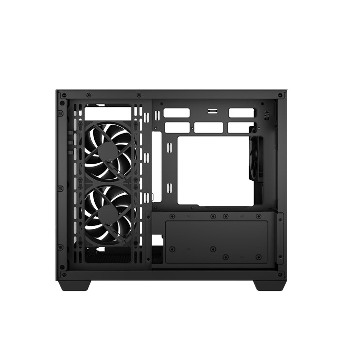 DeepCool CG330 3F ARGB Micro-ATX Dual Chamber Case Black