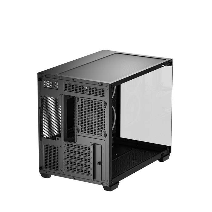 DeepCool CG330 3F ARGB Micro-ATX Dual Chamber Case Black