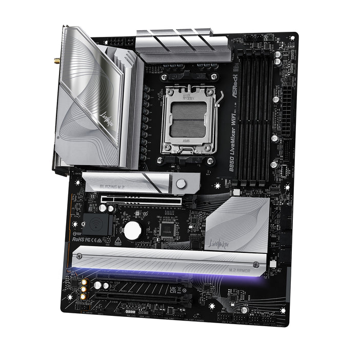 ASRock B850 LiveMixer WiFi AMD AM5 DDR5 ATX Motherboard, 4x DDR5, Wi-Fi 7