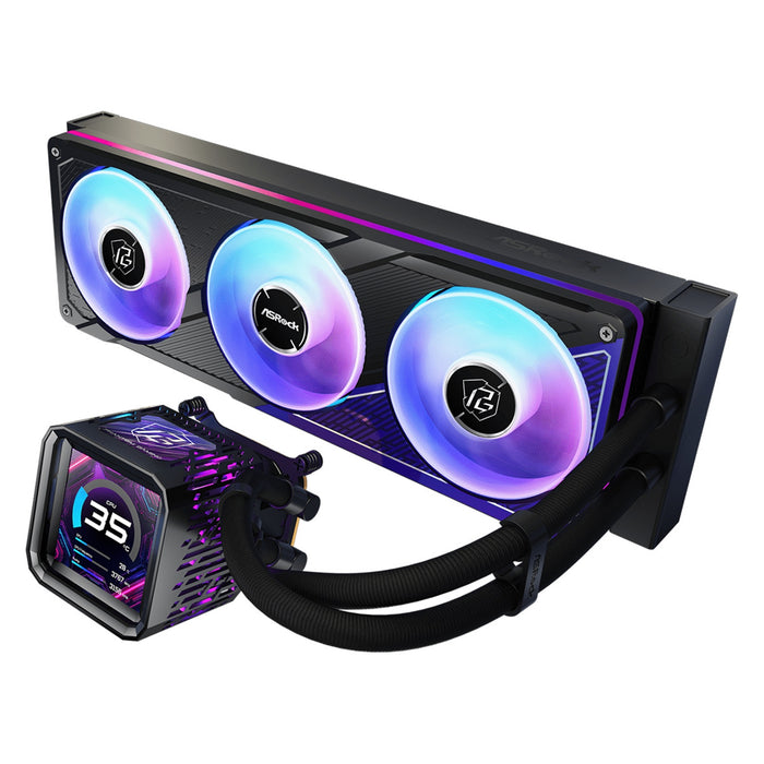 ASRock Phantom Gaming 360 LCD AIO Cooler 360mm ARGB Intel AMD