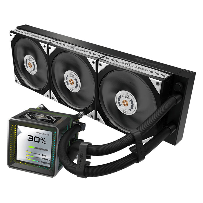 ASRock Steel Legend 360 LCD AIO Cooler 360mm AM5 LGA1700