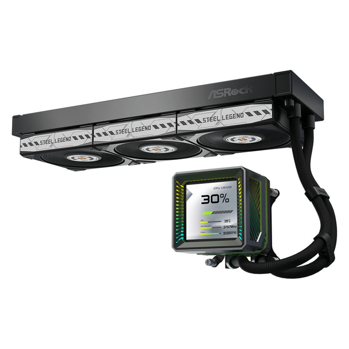 ASRock Steel Legend 360 LCD AIO Cooler 360mm AM5 LGA1700