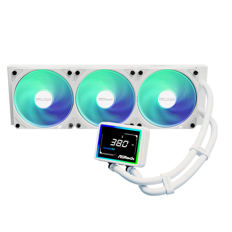 ASRock Challenger 360 Digital White AIO CPU Cooler ARGB 360mm