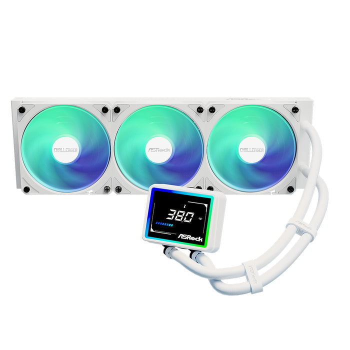 ASRock Challenger 360 Digital White AIO CPU Cooler ARGB 360mm