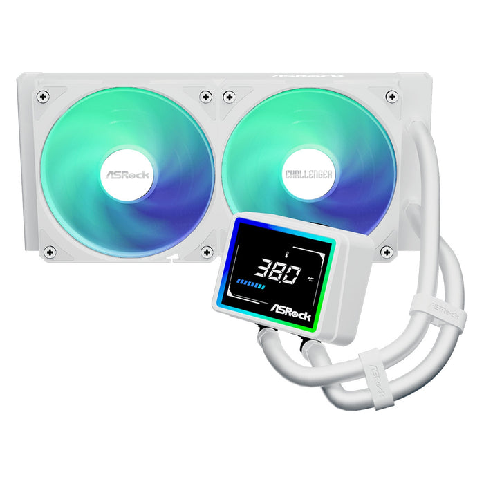 ASRock Challenger 240 Digital White AIO Cooler 240mm LCD ARGB