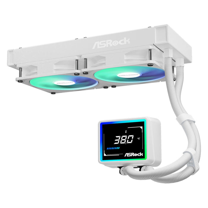 ASRock Challenger 240 Digital White AIO Cooler 240mm LCD ARGB