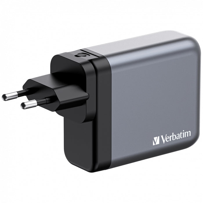 Verbatim 140W GaN USB-C PD Fast Wall Charger 4 Port UK/EU/US