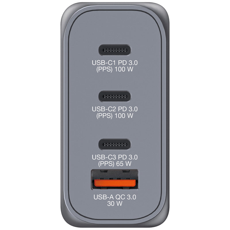 Verbatim 100W GaN Charger 4-Port USB-C PD Fast Travel Charger