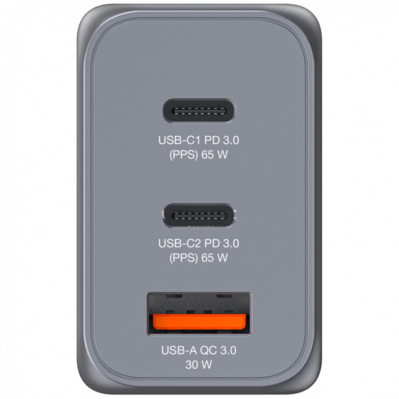 Verbatim 65W GaN Charger 3-Port USB-C PD & USB-A QC
