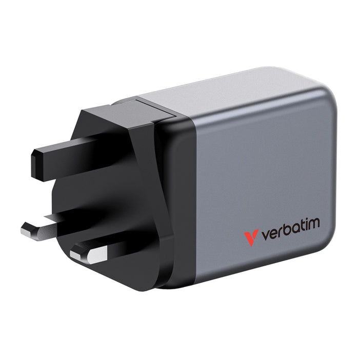 Verbatim 65W GaN Charger 3-Port USB-C PD & USB-A QC