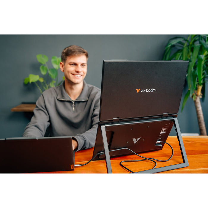 Verbatim 15.6” Dual Portable Monitor FHD IPS USB-C HDMI Extend